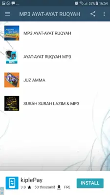 MP3 AYAT-AYAT RUQYAH android App screenshot 1